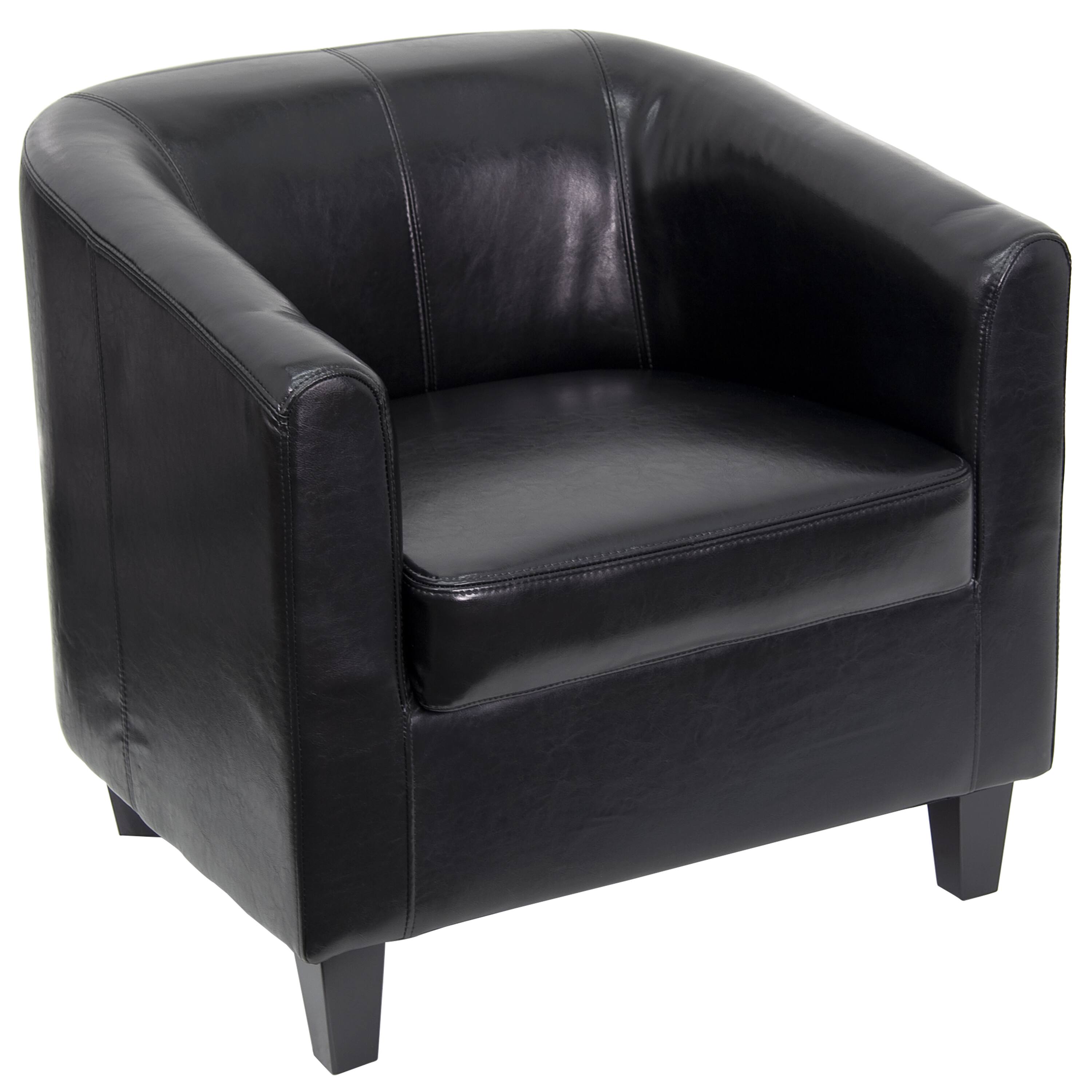 Angle. Alamont Home - Hercules Contemporary Fabric Big & Tall Executive Swivel Office Chair with Headrest - Black Fabric.