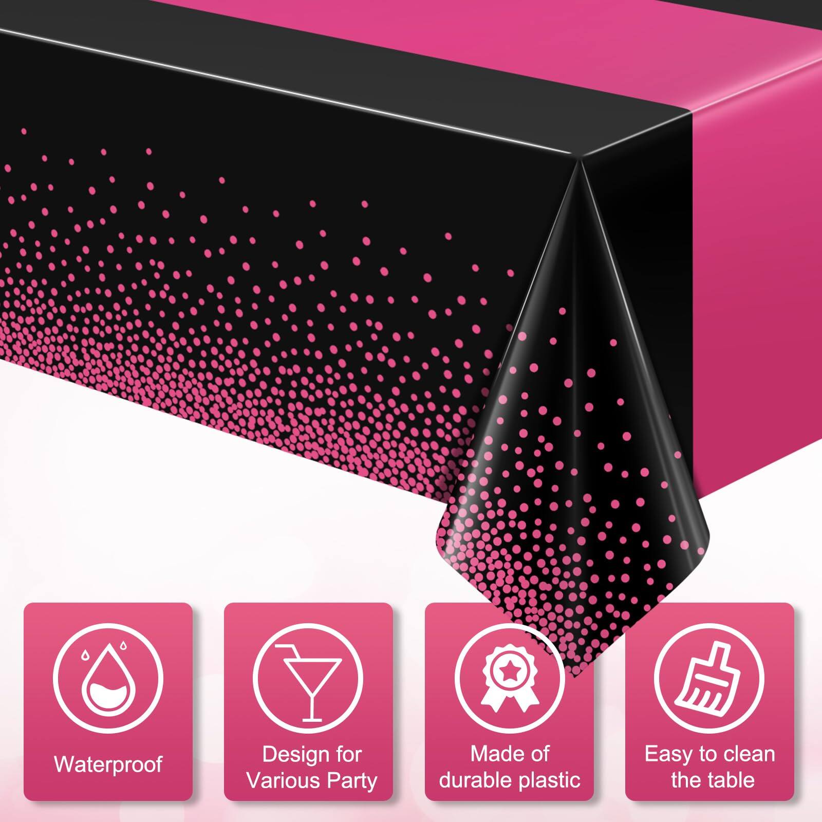 - Waterproof
- Design for Various Party
- Made of durable plastic
- Easy to clean the table