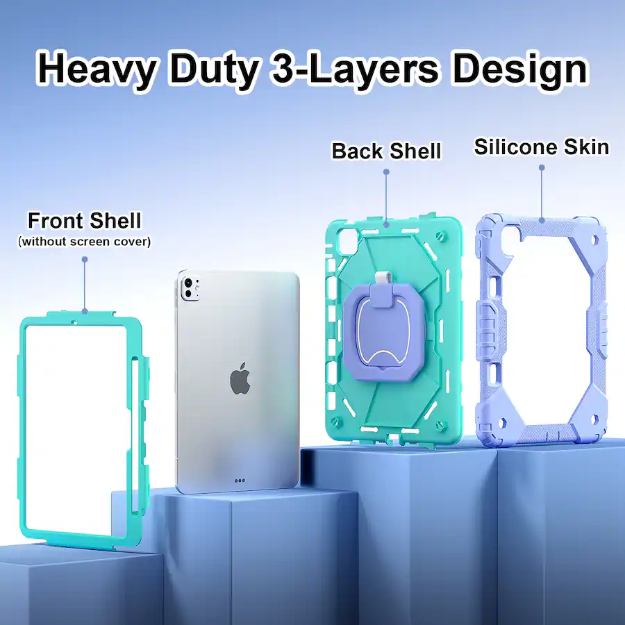 Dteck Case for Apple iPad Pro 13 inch (M5) 2025/(M4) 2024 , 3 Layer ...
