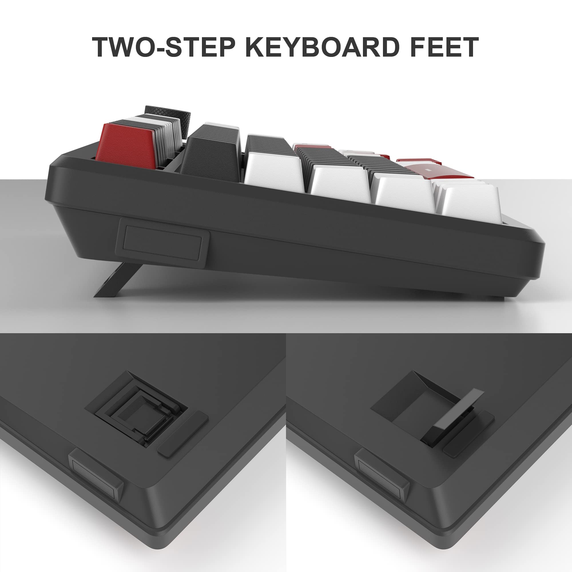 TWO-STEP KEYBOARD FEET