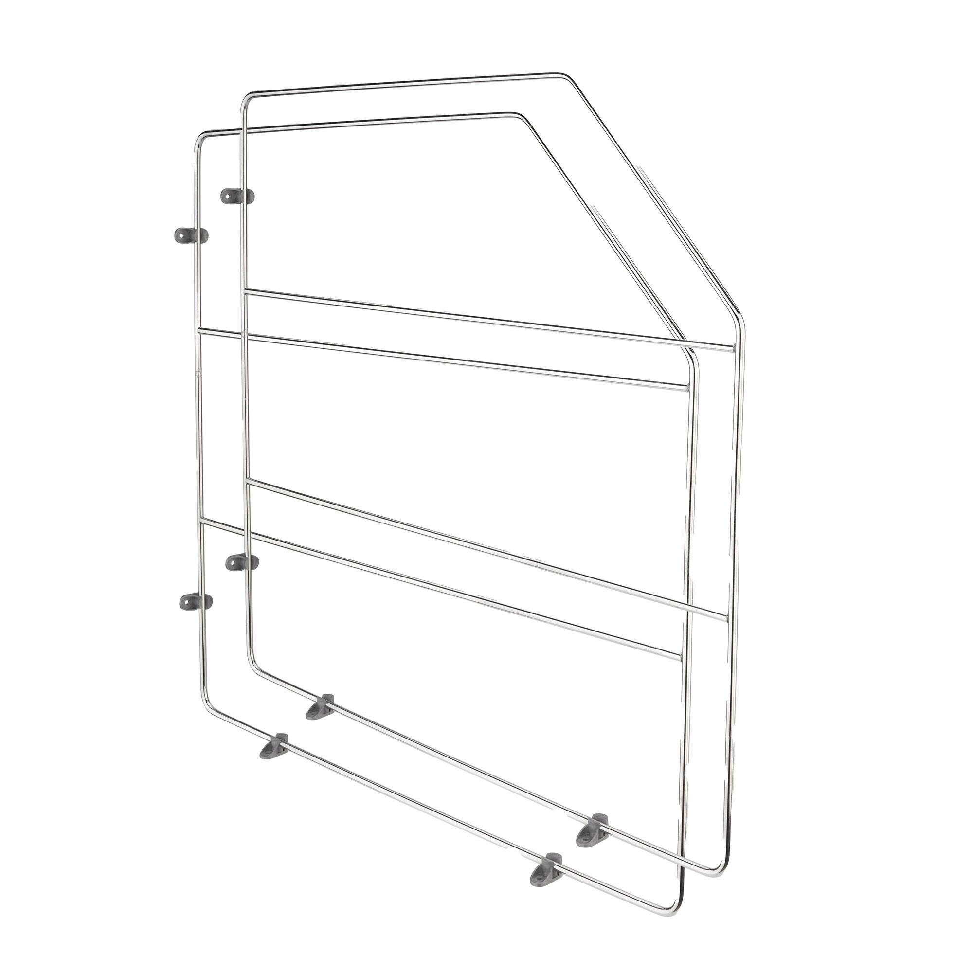 Front. Rev-A-Shelf - Rev-A-Shelf 18" Bakeware Divider for Wall/Base Cabinets, Chrome, 597-18CR-2-1 - Silver.