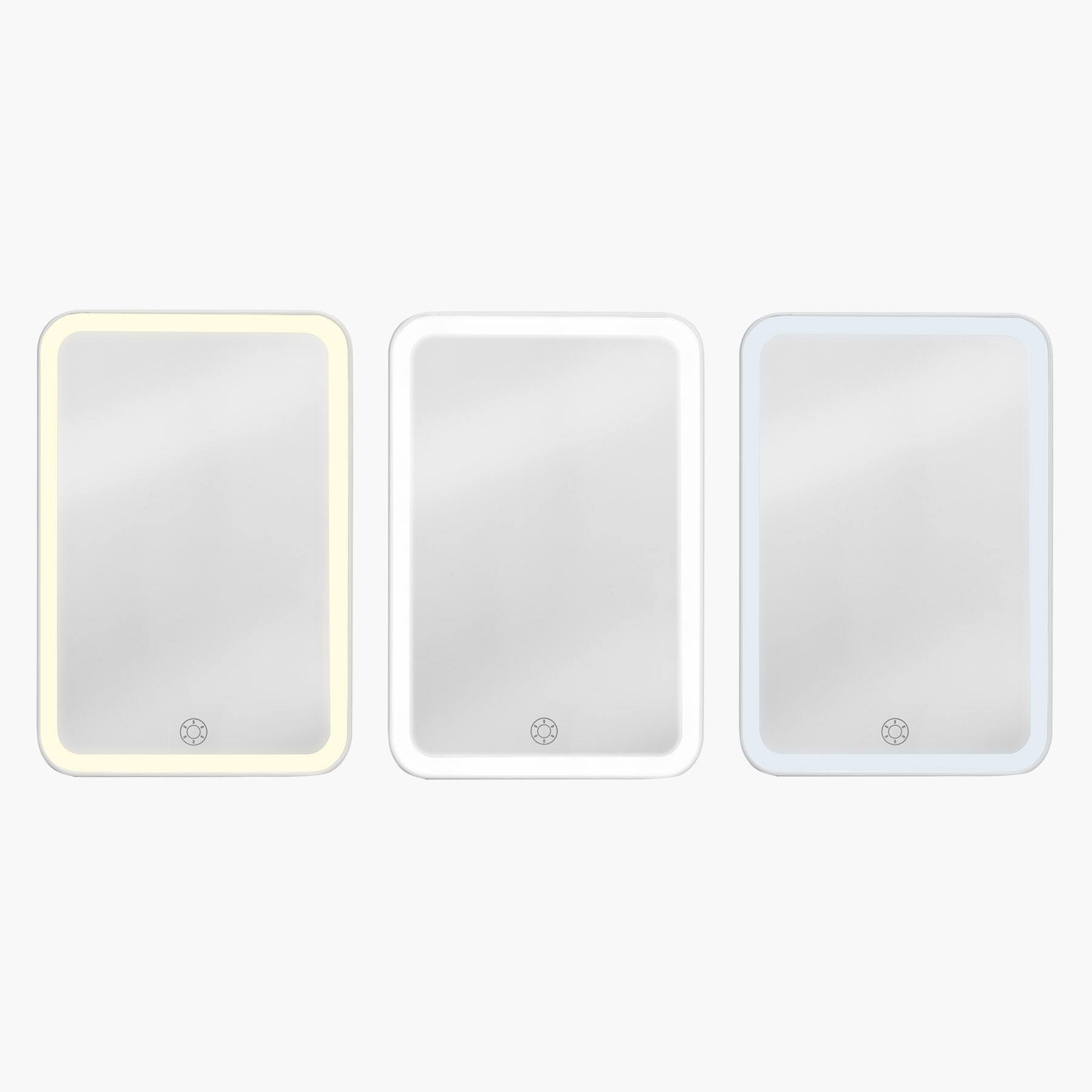 Left. iHome - iHome Portable Makeup Mirror with Lights (iCV10) - White.