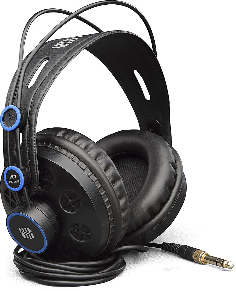 Left View: PreSonus - Professional Monitoring Wired Headphones - black