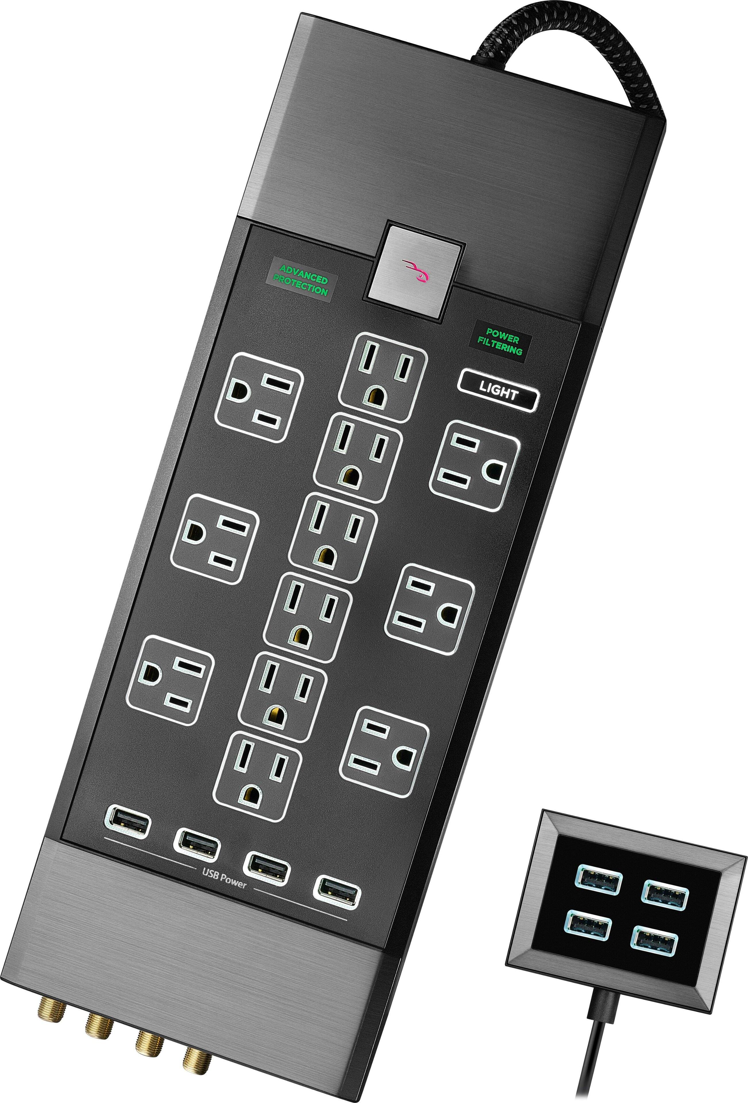 Rocketfish™ 12Outlet/8USB Surge Protector Strip