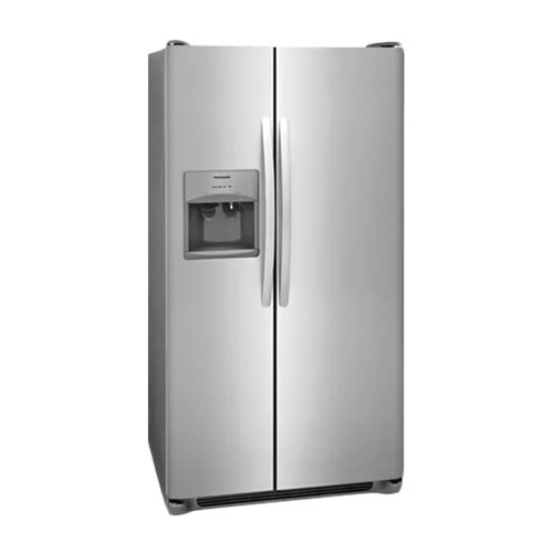 Left View: Frigidaire - 22 Cu. Ft. Side-by-Side Refrigerator - Stainless Steel