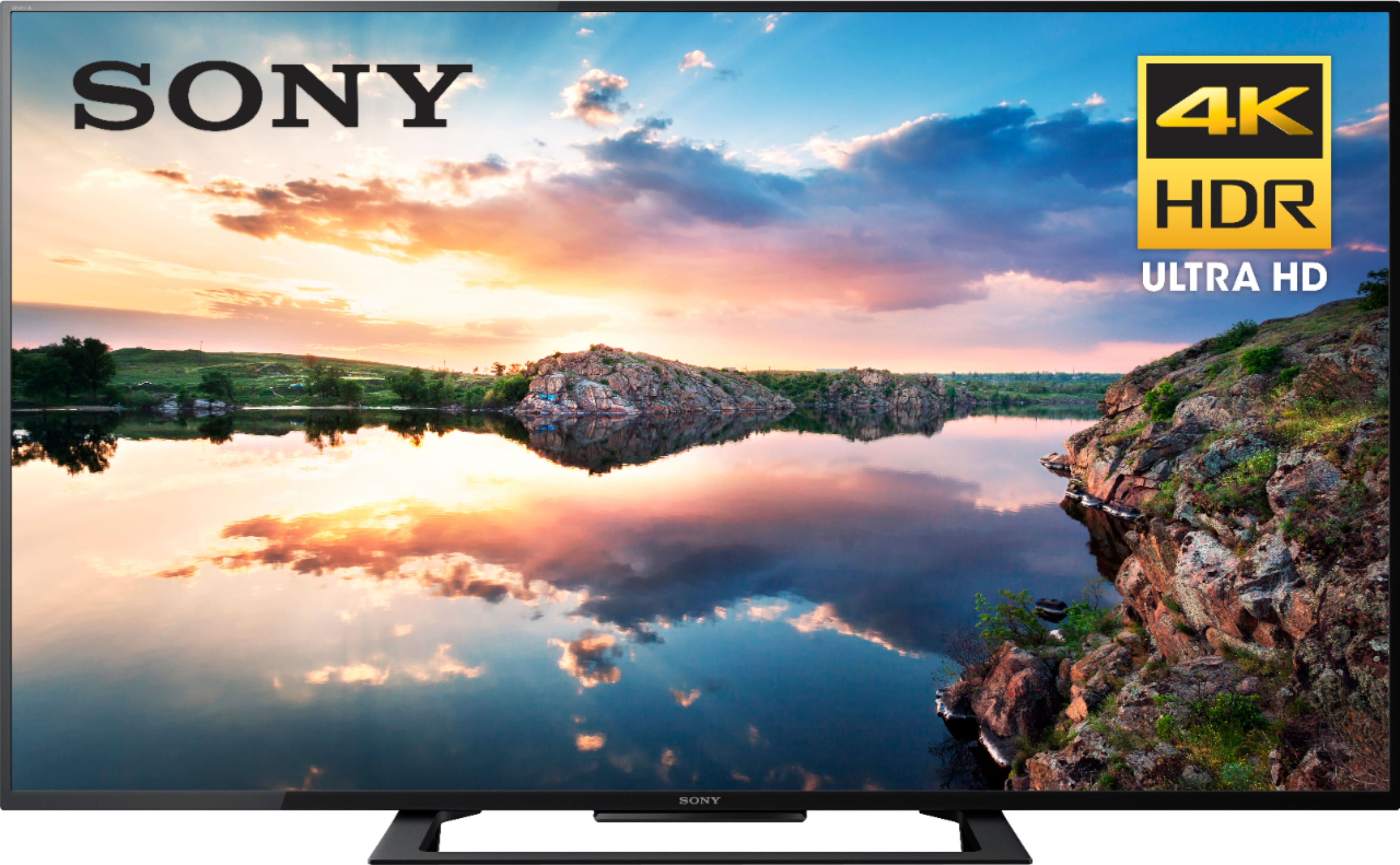 Front. Sony - 60" Class - LED - X690E Series - 2160p - Smart - 4K UHD TV with HDR - Black.