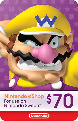 Front. Nintendo - eShop $70 Gift Card.