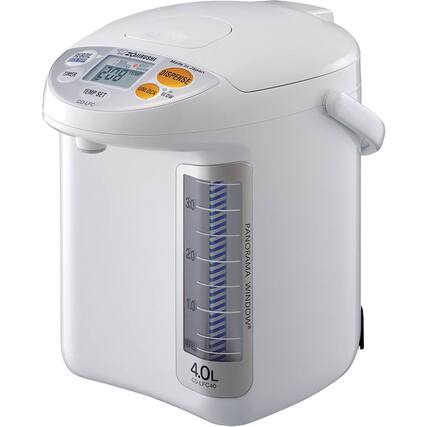 Angle. Zojirushi - Panorama Window Micom 135-Oz. Water Boiler & Warmer - White.