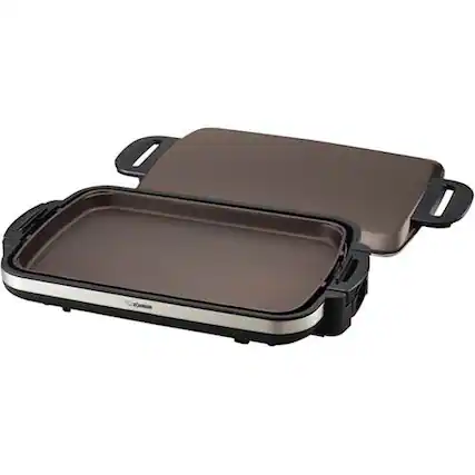 Front. Zojirushi - Gourmet Sizzler 19" Electric Griddle - Stainless Brown.