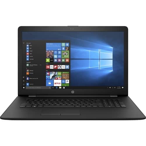 HP - 17.3" Laptop - Intel Pentium - 4GB Memory - 1TB Hard Drive - HP finish in jet black - Larger Front