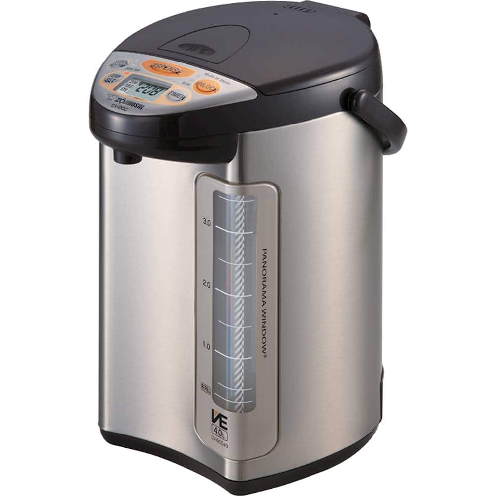 Angle. Zojirushi - VE Hybrid 4L Water Boiler & Warmer - Stainless Dark Brown.
