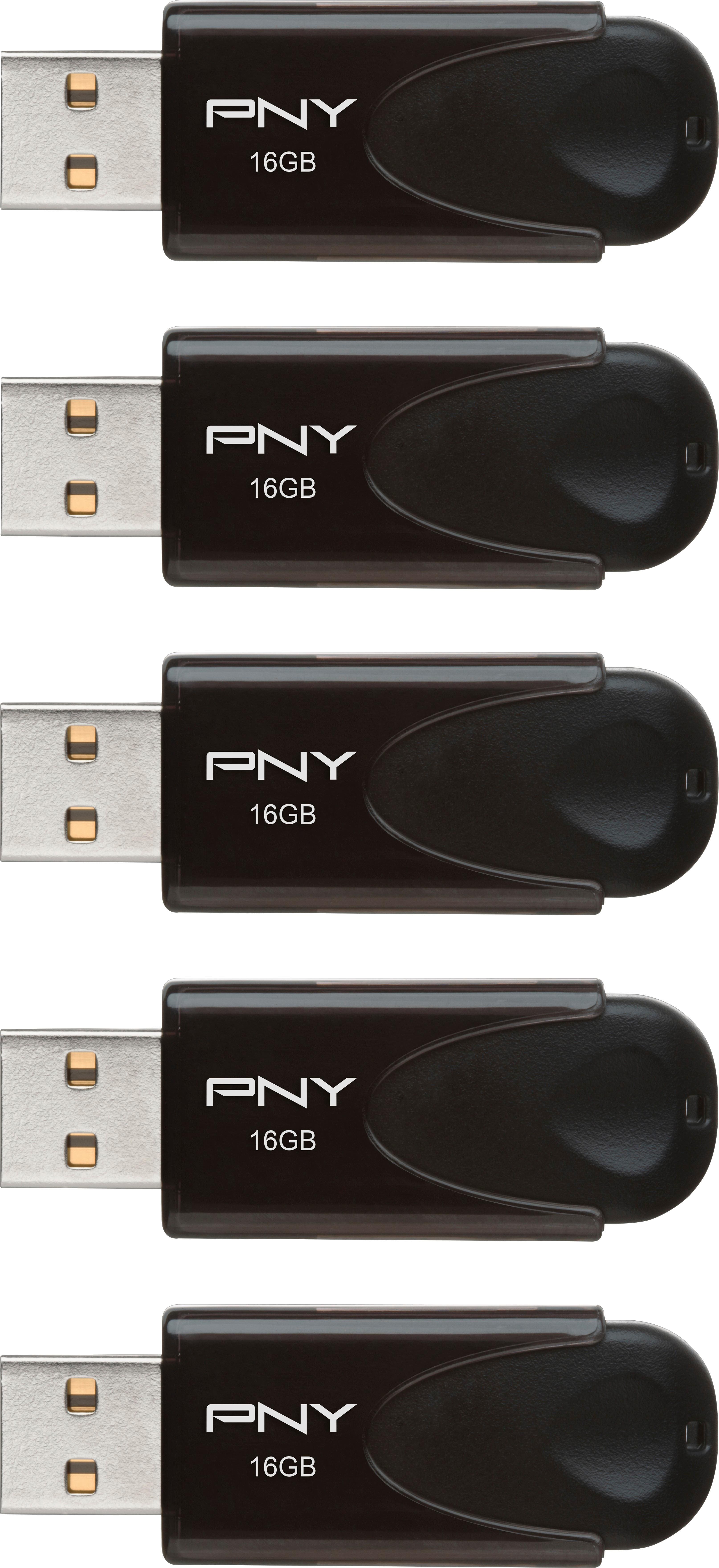 Alt View 11. PNY - 16GB Attaché 4 Type A USB 2.0 Flash Drive 5-Pack - Black.