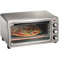 Hamilton Beach - 6-Slice Toaster Oven - Stainless steel - Front_Zoom