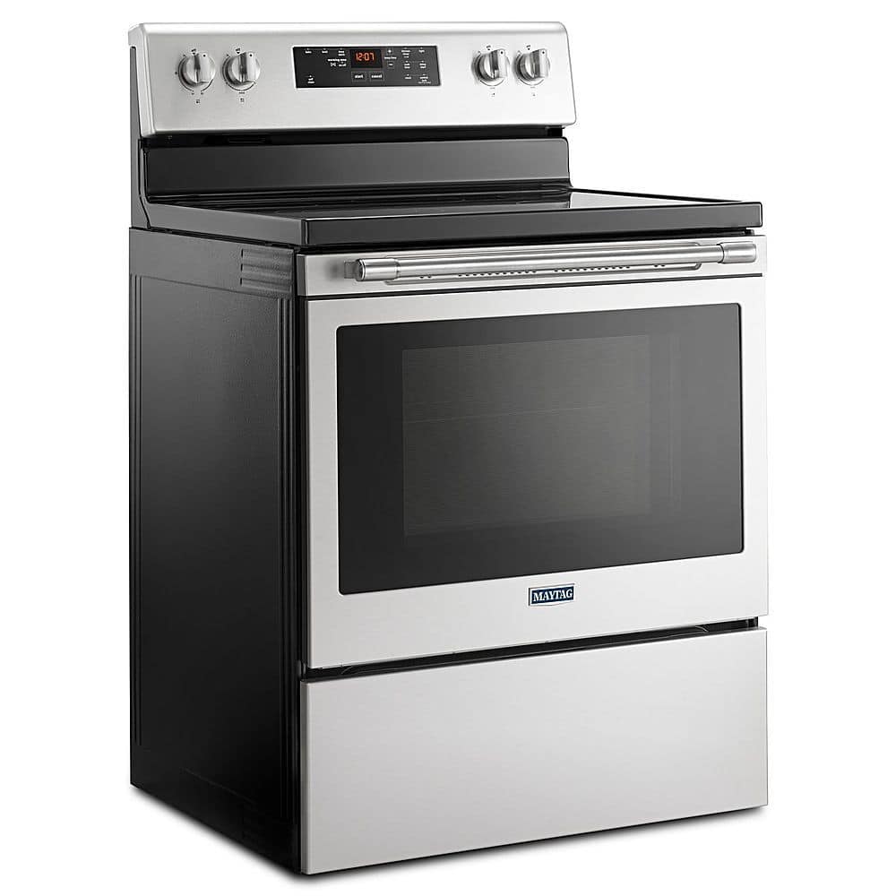 Angle View: Dacor - 5.2 Cu. Ft. Self-Cleaning Freestanding Electric Induction Convection Range - Anthracite