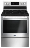 Maytag - 5.3 Cu. Ft. Self-Cleaning Freestanding Fingerprint Resistant Electric Range - Stainless Steel - Front_Zoom