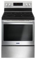 Maytag - 5.3 Cu. Ft. Self-Cleaning Freestanding Fingerprint Resistant Electric Range - Stainless steel - Front_Zoom