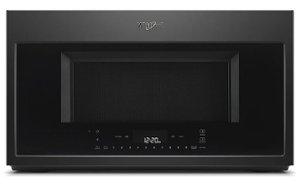 Whirlpool - 1.9 Cu. Ft. Convection Over-the-Range Microwave with Sensor Cooking - Black - Front_Zoom