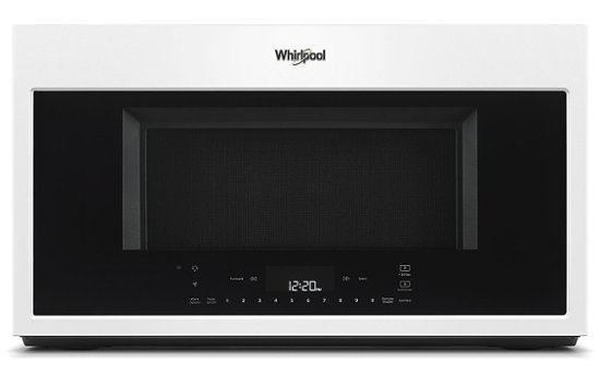 Front Zoom. Whirlpool - 1.9 Cu. Ft. Convection Over-the-Range Microwave with Sensor Cooking - White.