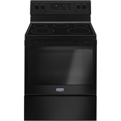 Maytag - 5.3 Cu. Ft. Self-Cleaning Freestanding Electric Range with Precision Cooking System - Black - Front_Zoom