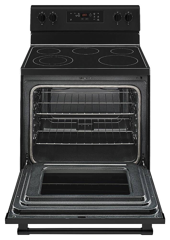 Alt View 12. Maytag - 5.3 Cu. Ft. Self-Cleaning Freestanding Electric Range with Precision Cooking System - Black.