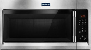 Maytag - 1.7 Cu. Ft. Over-the-Range Microwave - Stainless steel - Front_Zoom