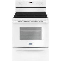 Maytag - 5.3 Cu. Ft. Self-Cleaning Freestanding Electric Range with Precision Cooking system - White - Front_Zoom
