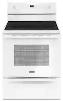 Maytag - 5.3 Cu. Ft. Self-Cleaning Freestanding Electric Range with Precision Cooking system - White - Front_Zoom