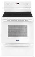 Maytag - 5.3 Cu. Ft. Self-Cleaning Freestanding Electric Range with Precision Cooking system - White - Front_Zoom