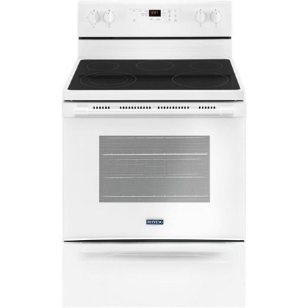 Maytag - 5.3 Cu. Ft. Self-Cleaning Freestanding Electric Range with Precision Cooking system - White