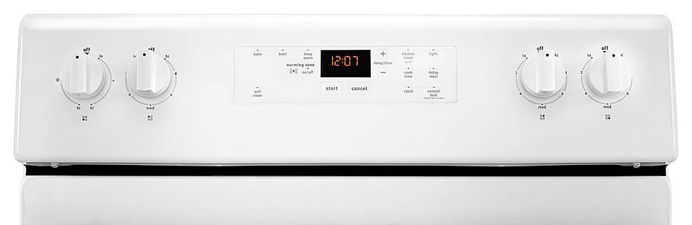 Alt View 20. Maytag - 5.3 Cu. Ft. Self-Cleaning Freestanding Electric Range with Precision Cooking system - White.