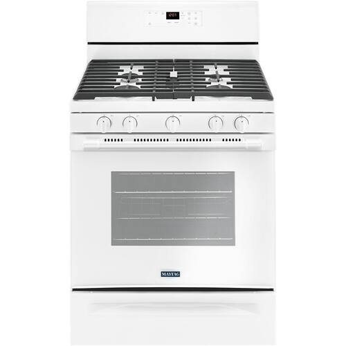 Maytag - 5.0 Cu. Ft. Self-Cleaning Freestanding Gas Range - White