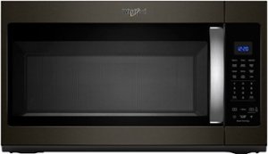 Whirlpool - 1.9 Cu. Ft. Over-the-Range Microwave with Sensor Cooking - Black stainless steel - Front_Zoom