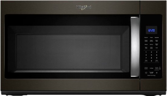 Front Zoom. Whirlpool - 1.9 Cu. Ft. Over-the-Range Microwave with Sensor Cooking - Black Stainless Steel.