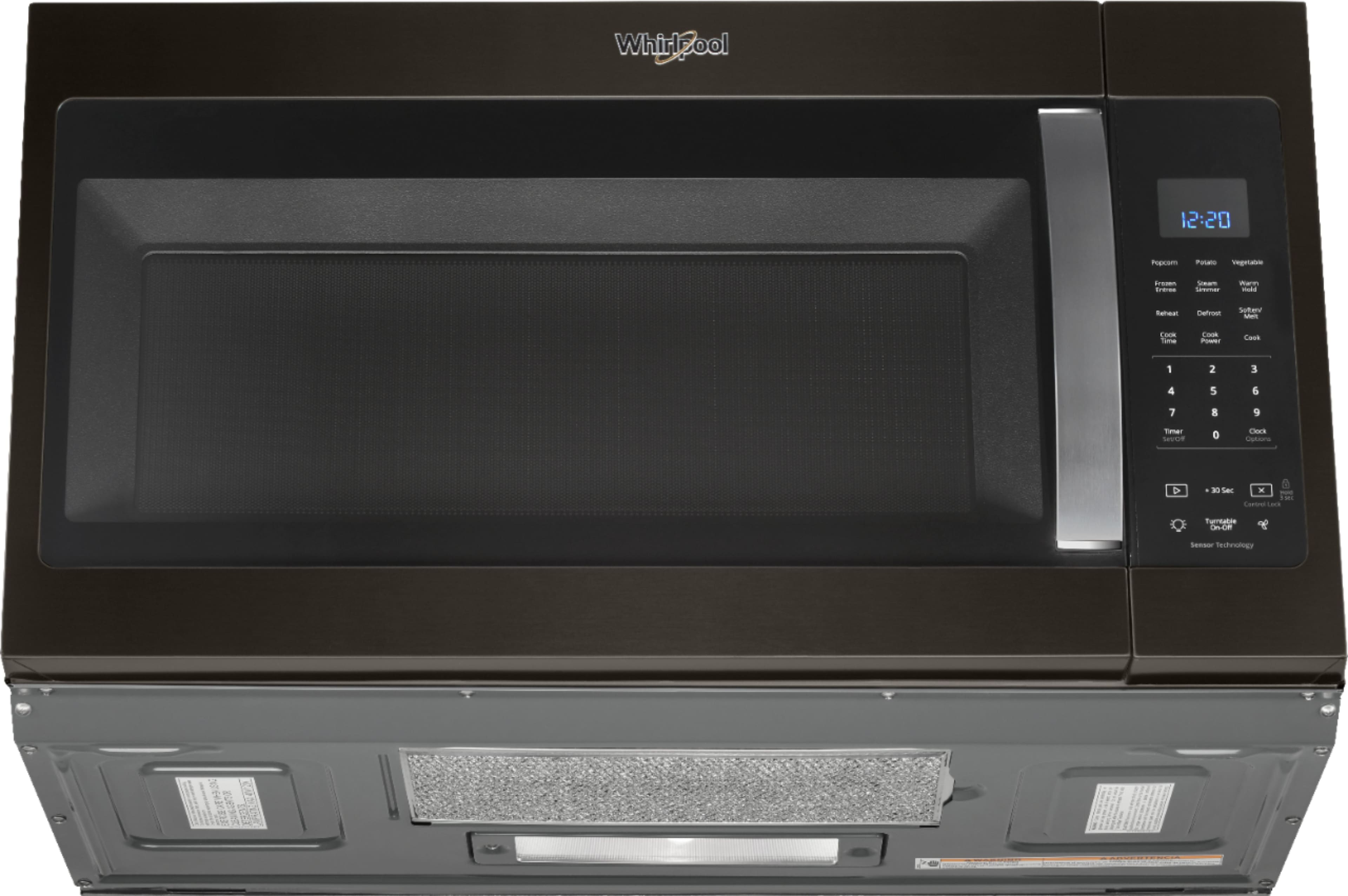 Alt View 1. Whirlpool - 1.9 Cu. Ft. Over-the-Range Microwave with Sensor Cooking - Black Stainless Steel.
