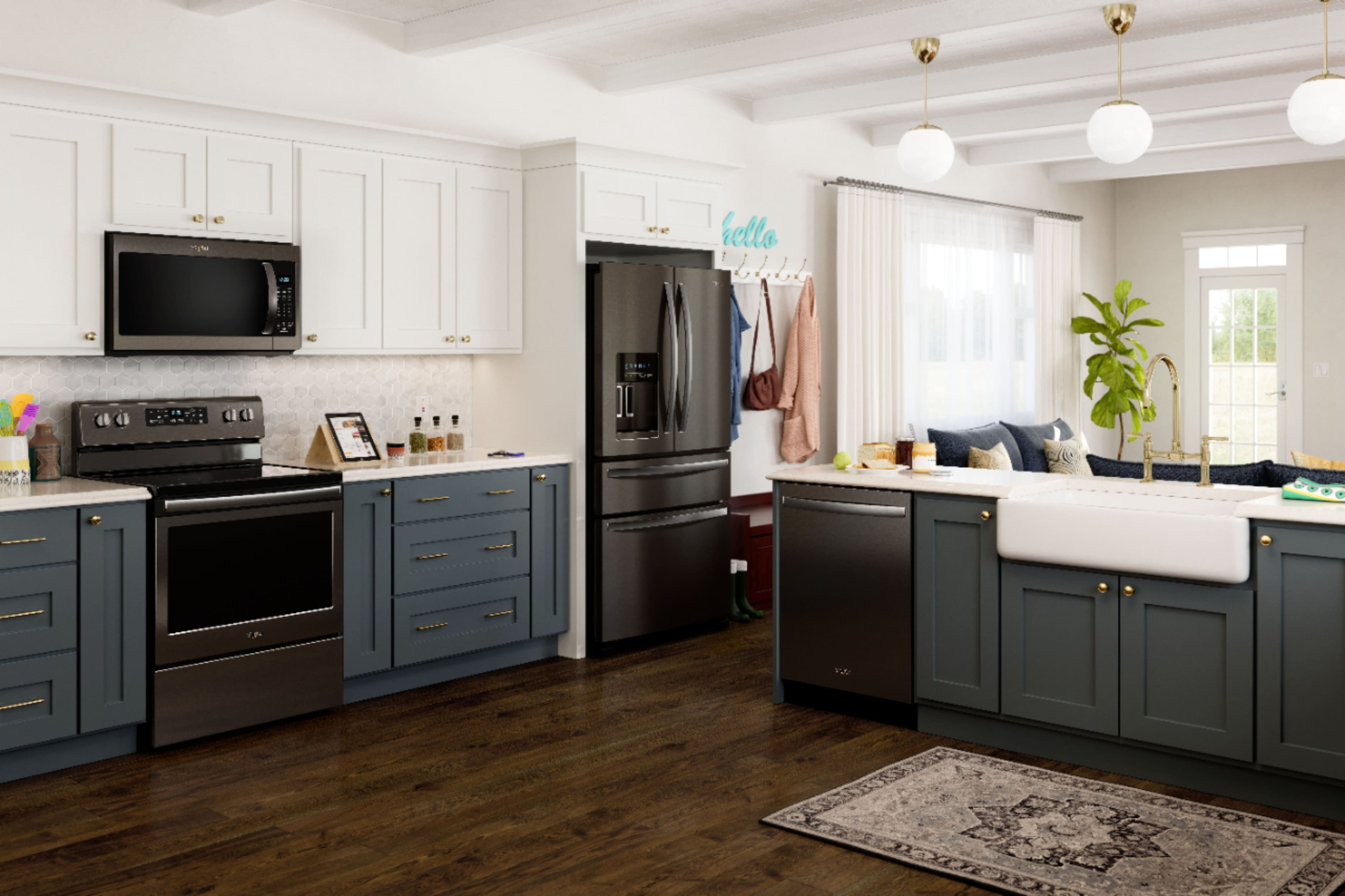 Alt View 12. Whirlpool - 1.9 Cu. Ft. Over-the-Range Microwave with Sensor Cooking - Black Stainless Steel.