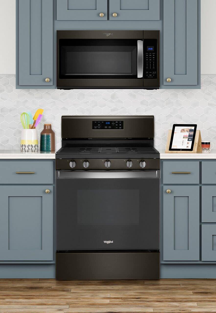 Alt View 19. Whirlpool - 1.9 Cu. Ft. Over-the-Range Microwave with Sensor Cooking - Black Stainless Steel.