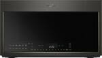 Whirlpool - 1.9 Cu. Ft. Convection Over-the-Range Microwave with Sensor Cooking - Black stainless steel - Front_Standard