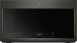 Whirlpool - 1.9 Cu. Ft. Convection Over-the-Range Microwave with Sensor Cooking - Black stainless steel - Front_Zoom