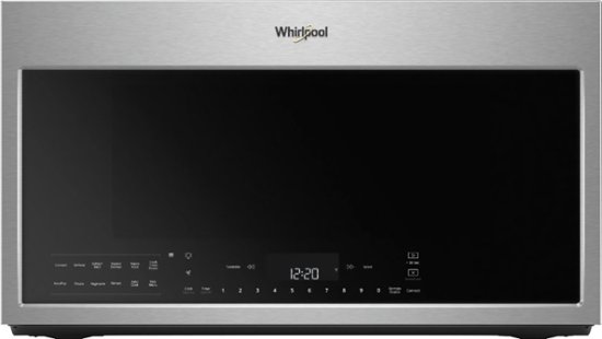 Front Zoom. Whirlpool - 1.9 Cu. Ft. Convection Over-the-Range Microwave with Sensor Cooking - Stainless steel.