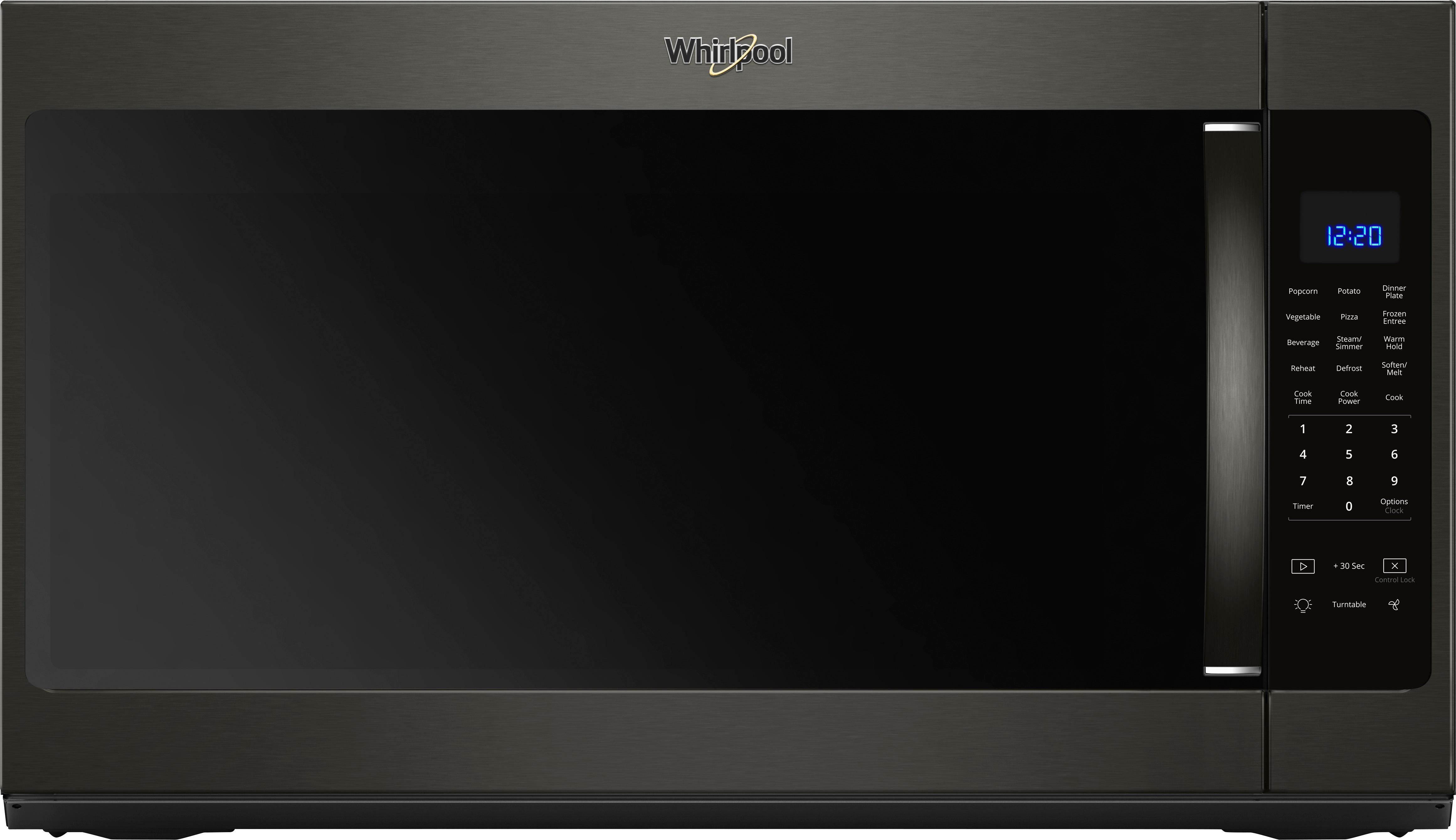 Whirlpool - 2.1 Cu. Ft. Over-the-Range Microwave with Sensor Cooking - Black stainless steel was $464.99 now $319.99 (31.0% off)