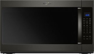 Whirlpool - 2.1 Cu. Ft. Over-the-Range Microwave with Sensor Cooking - Black stainless steel - Front_Zoom