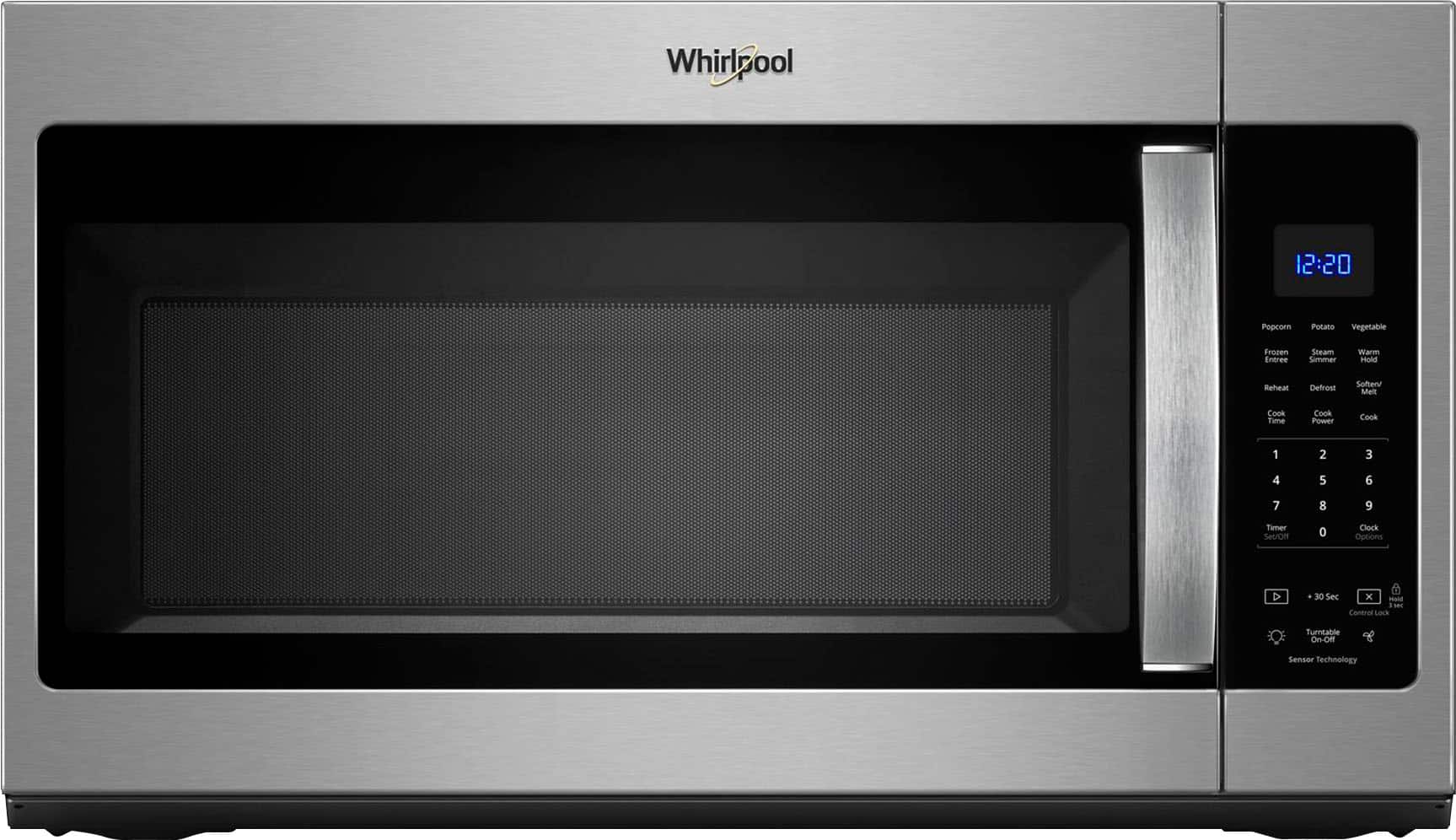 Whirlpool - 1.9 Cu. Ft. Over-the-Range Microwave with Sensor Cooking - Stainless Steel - Front_Zoom