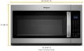 Alt View Zoom 12. Whirlpool - 1.9 Cu. Ft. Over-the-Range Microwave with Sensor Cooking - Stainless steel.
