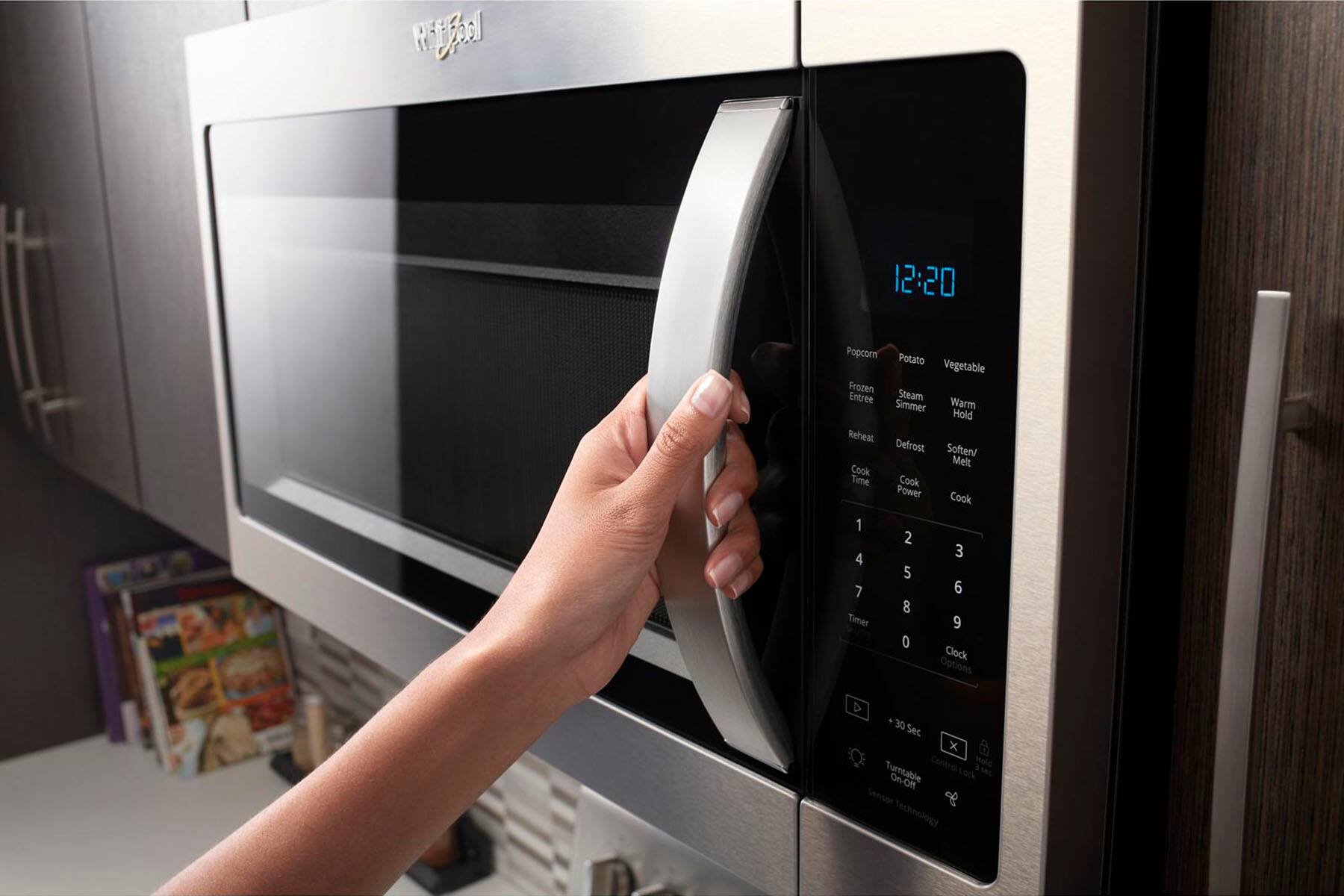 Alt View 17. Whirlpool - 1.9 Cu. Ft. Over-the-Range Microwave with Sensor Cooking - Stainless Steel.