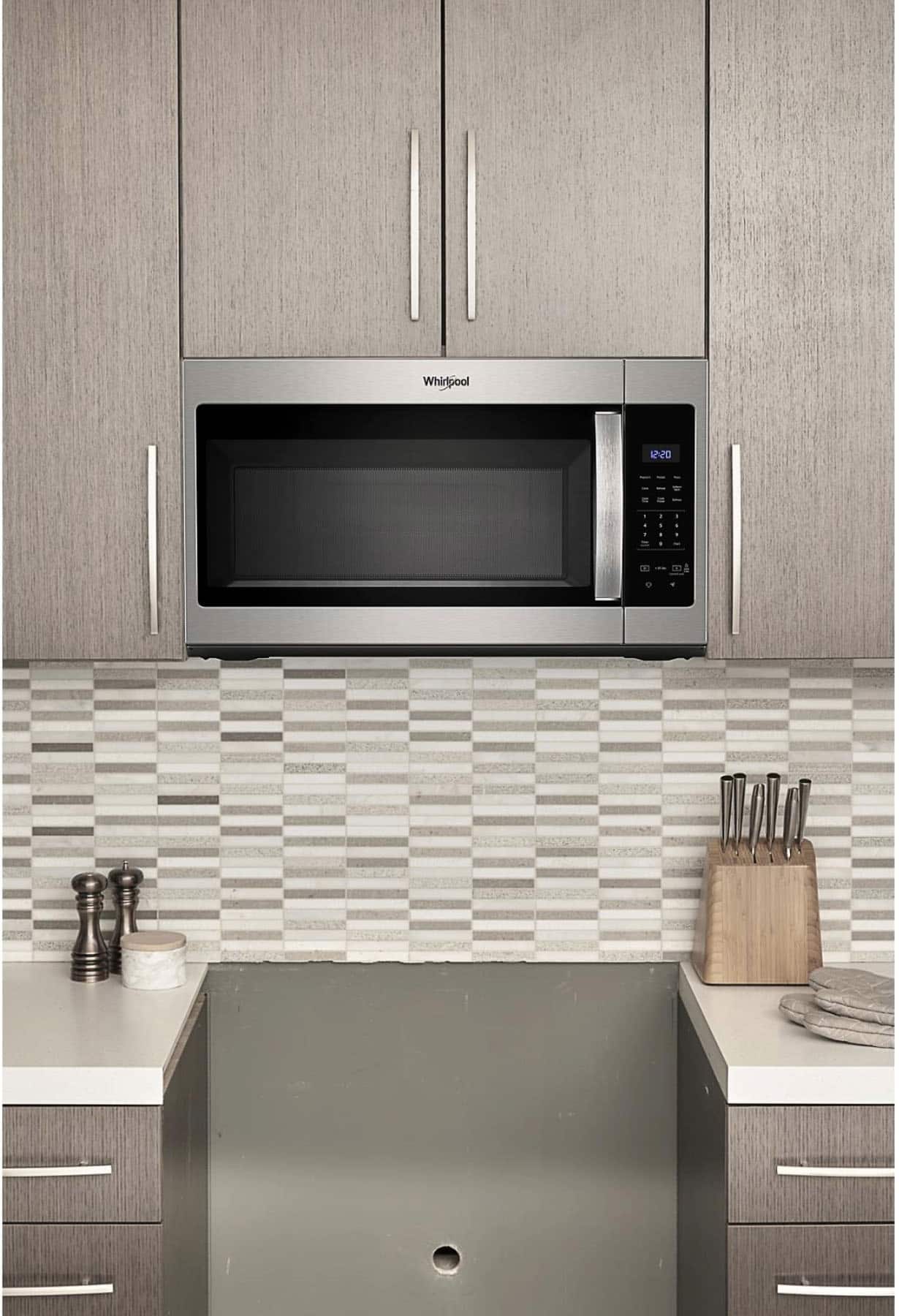 Alt View 18. Whirlpool - 1.7 Cu. Ft. Over-the-Range Microwave - Stainless Steel.
