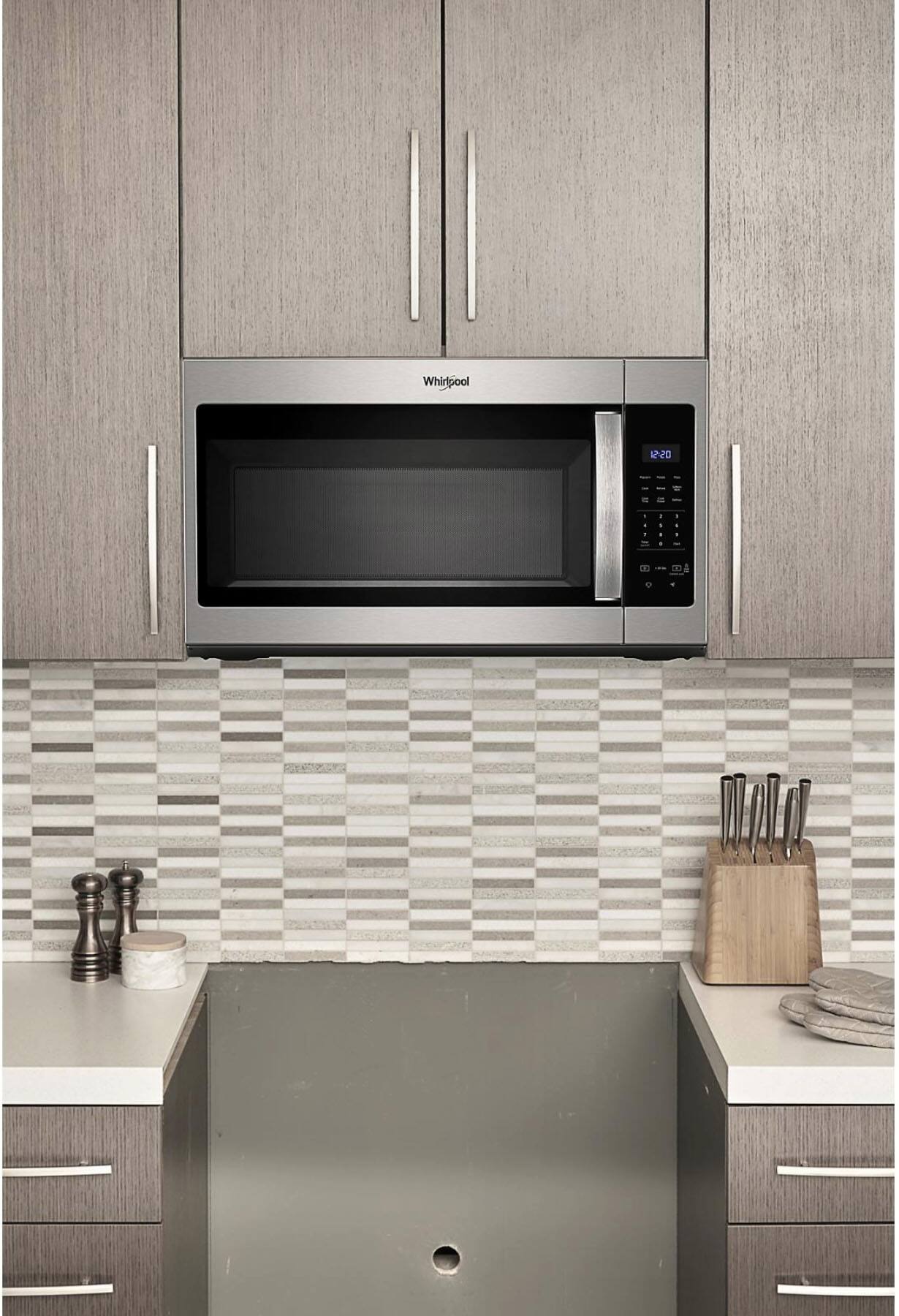 Alt View 18. Whirlpool - 1.7 Cu. Ft. Over-the-Range Microwave - Stainless Steel.