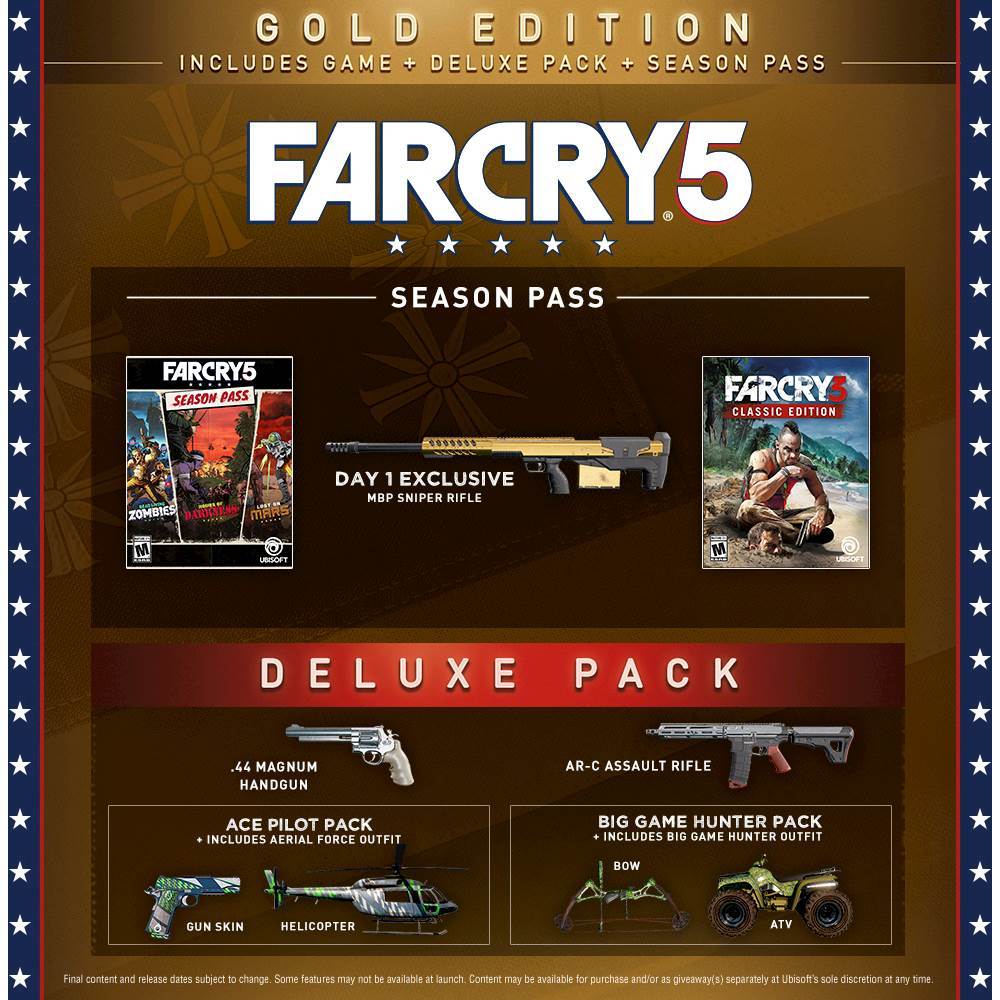 Far Cry 5 Gold Edition for Microsoft XBOX ONE / ONE X (UGC)