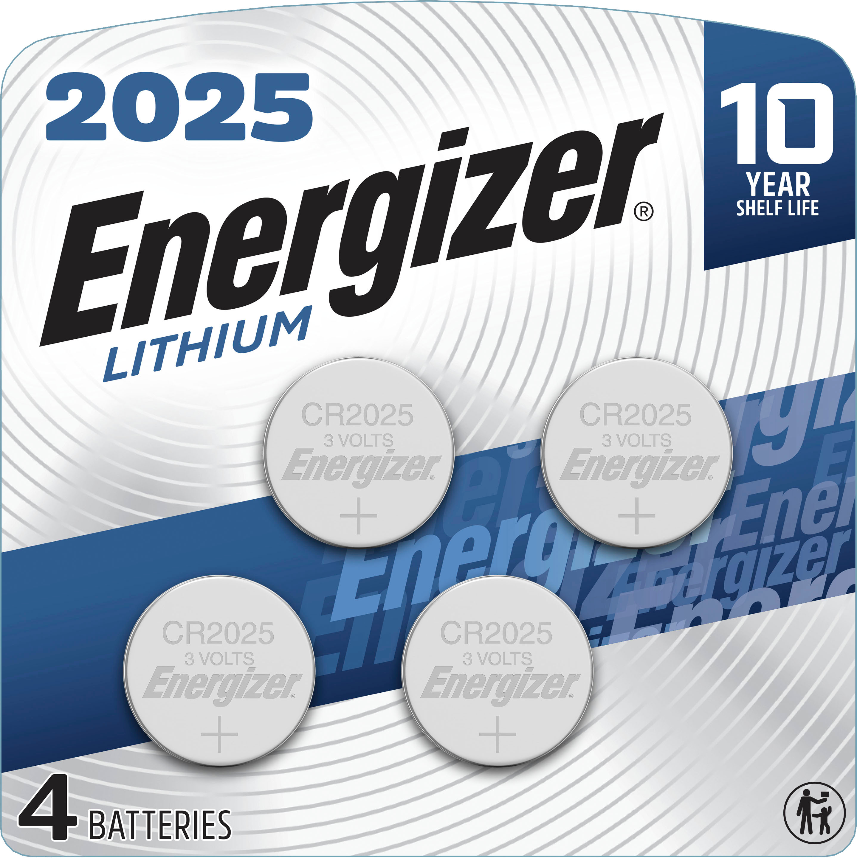 Energizer 2025 Batteries (2 Pack), 3V Lithium Coin Batteries