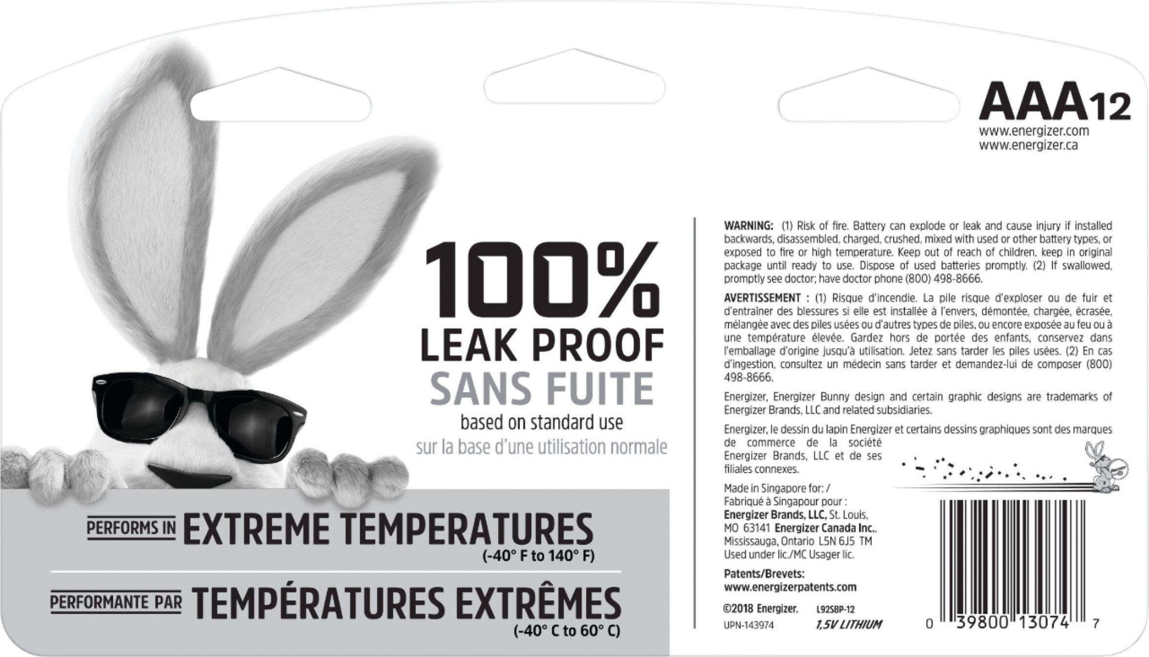 Alt View 12. Energizer - Energizer Ultimate Lithium AAA Batteries (12 Pack), Triple A Batteries - Silver.