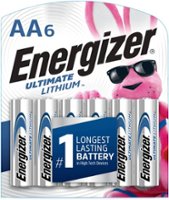 Energizer - Ultimate Lithium AA Batteries (6 Pack), Double A Batteries - Front_Zoom